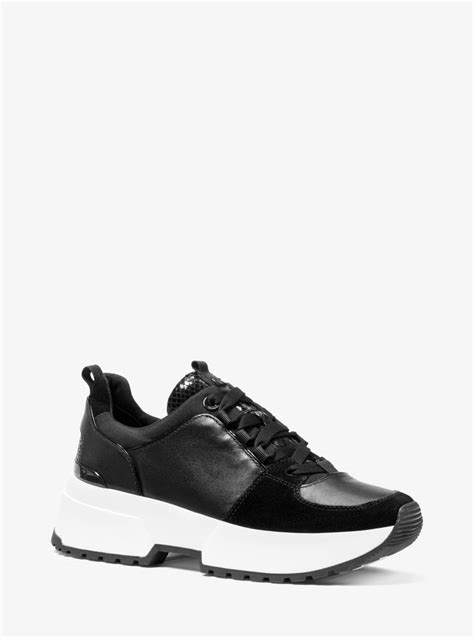 michael kors cosmo leather mixed-media trainer|Cosmo Mixed.